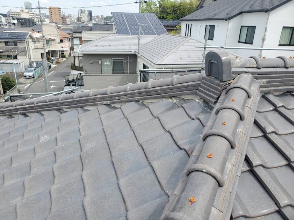 棟瓦の積み直し工事完了！頑丈な棟瓦に生まれ変わりました。今後のメンテナンスも必要なしです